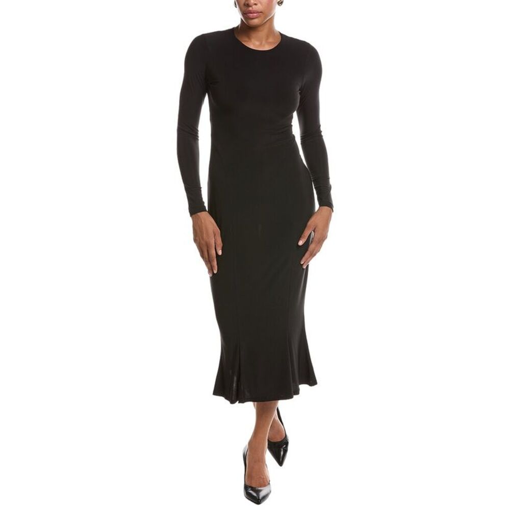 Susana Monaco Womens  Trumpet Midi Dress, Black